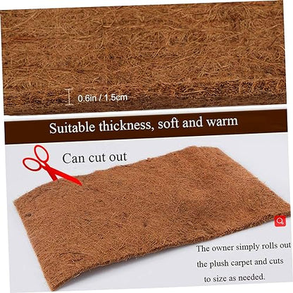 POPETPOP Natural Coconut Fibre Reptile Carpet Mat Tortoise Carpet Pad for Bearded Dragon Turtle Insulation Mat