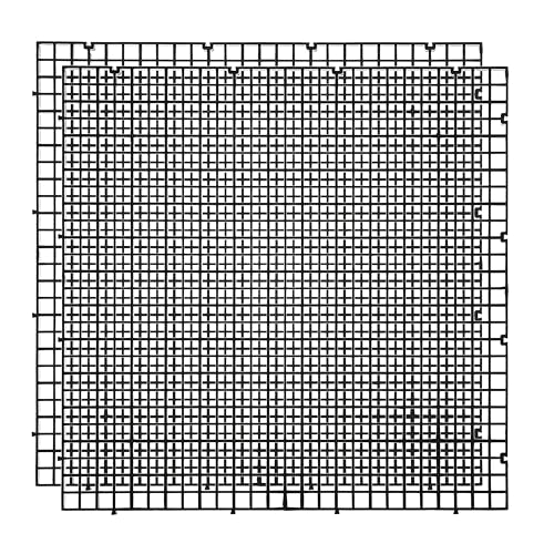 Aquarium Plastic Grid Divider Tray Egg Crate, 2 Pcs L | Grid Isolate Board Divider Fish Tank Bottom Black Filter Tray - size: Black 2 Pcs L