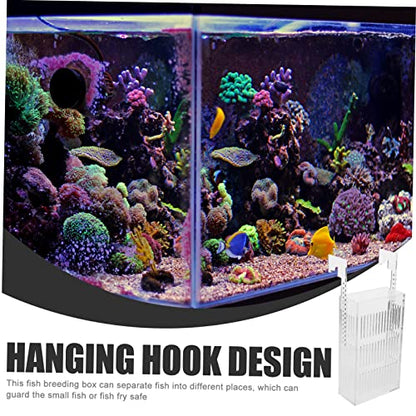 Floating Betta Fish Breeding Box Divider Acrylic Incubator Tank for Aquarium Fry Isolation Separator for Shrimp and Reptiles Mini Fish Hatchery