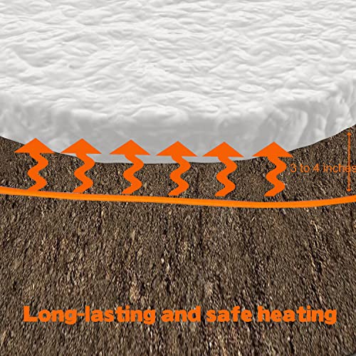 Soil Heating Cable 49 Ft Electric Soil Warming Cable Greenhouse Plant Soil Heater Cable Keep Soil Warm for Soil, Garden, Cold Frame - size: 49ft