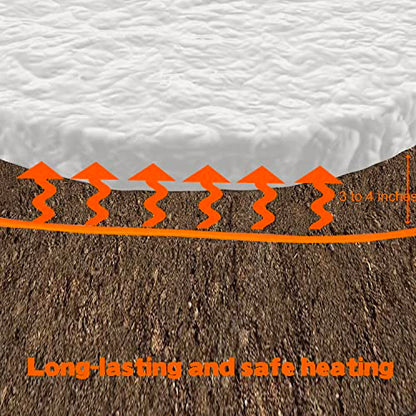 Soil Heating Cable 49 Ft Electric Soil Warming Cable Greenhouse Plant Soil Heater Cable Keep Soil Warm for Soil, Garden, Cold Frame - size: 49ft