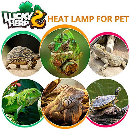 LUCKY HERP 125 Watt UVA+UVB Vapor Heat Lamp Bulb, High Intensity Self-Ballasted Heat Basking Lamp/Bulb/Light for Reptile and Amphibian, Sun Lamp for Bearded Dragon Lizard Turtle - size: 125