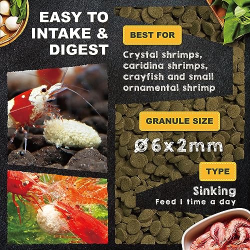 Ultra Fresh Shrimp Food, High Protein, Rich in Vitamins for Crystal, Caridina and Small Tropical Shrimp 2.04oz - size: 2.04 Ounce (Pack of 1)