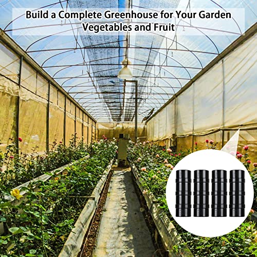 50 PCS Greenhouse Clips 3/4 inch Plastic Greenhouse Clamps 20mm Black ABS Snap Clamp Tube Clip Garden Buildings Tube Clip for Greenhouse Film Sunshade Nets Frame Shelters- Outer Ø 0.95” inner Ø 0.78”