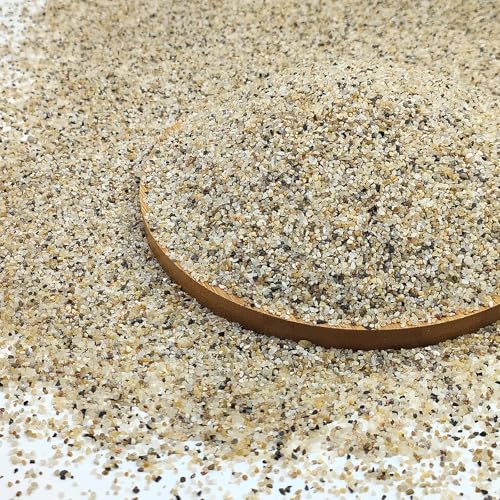 FANTIAN 5 lbs Aquarium Sand, 0.6-1.2 mm Aquarium Substrate for Freshwater Fish Tank. Decorative River Rocks Gravel for Fish Tank, Plants Potted, Fire Pits, Candle, Vase and Crafts | Aquarium Substrate Gravel, Coarse Sand for Fish Tank Shrimp Turtle, Terra