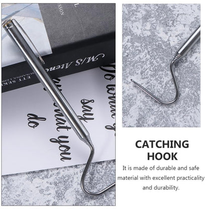 2pcs Telescoping Snake Catcher Tool Extendable Reptile Hook Comfortable Grip for Handling for Reptile Control Wild Catching Portable Design,27.95inch