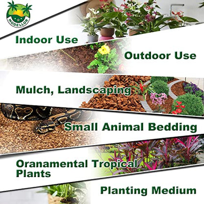 Premium Super Washed, Clean, Coco Chips [10 lb], Yields 2 cu ft. of Loose Chips. Plant Substrate, Organic, Reptile Bedding, Odor Absorbing, Grow Orchids, Mulch Indoor, Outdoor.