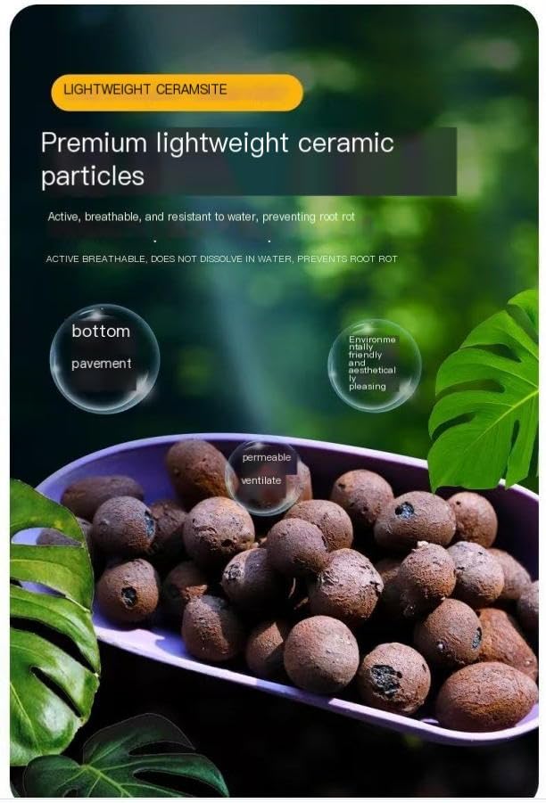 Lightweight Clay Pebbles Ceramsite Porous Drainage Clay Balls Plants-L (30-40Mm)-1 Lb - color: 1 lb, size: L (30-40mm)