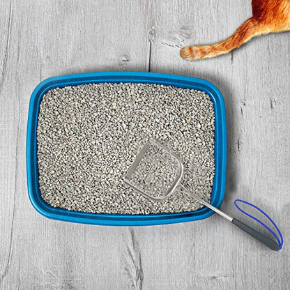 Sand Dipper Metal Cat Litter Scoop – Long Handle Cat Poop Scooper for Litter Box (15”), Heavy-Duty Stainless Steel Kitty Litter Scoop (Scoop) - size: 4 - Scoop