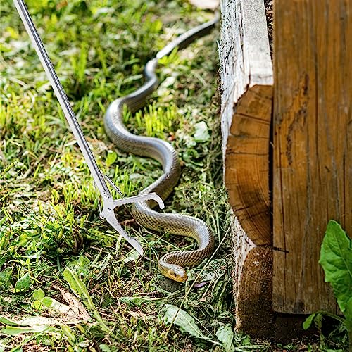 POPETPOP Snake Snake Grabber -up Handling Tool Retractable Snake Hook Snake Catcher Clip Metal Snake Tongs Reacher Trash Pickers up Grabber Elder Crab Stainless Steel Reptile