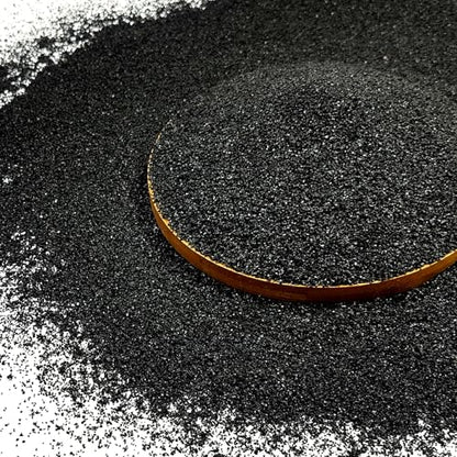 FANTIAN Black Aquarium Sand, 5 lbs Fish Tank Sand | Aquarium Substrate Gravel, Safe for Fish Tank, Shrimp, Turtle, Terrariums, Aquatic, Plant, Fire Pits, Candle, Vase, Crafts - color: Glossy Black, size: 5 LB