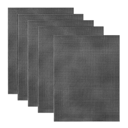 5 Pieces 7 Count Plastic Canvas,Mesh for Eyes,10.2 x 13.2 Inch Plastic Mesh Canvas Sheets for Embroidery,Yarn Crafting,Crochet Projects,Fish Tank Divider (Black) - color: Black
