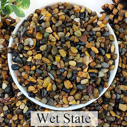 5lbs Aquarium Gravel, 1/4" Fish Tank Gravel Natural River Rocks | Succulent Cactus Pea Gravel for Plants, Pebbles for Gardening, Flower Pots, Vase Fillers, Indoor Water Fountains, Landscaping - size: 1/4 Inch