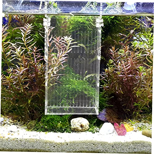 Floating Betta Fish Breeding Box Divider Acrylic Incubator Tank for Aquarium Fry Isolation Separator for Shrimp and Reptiles Mini Fish Hatchery