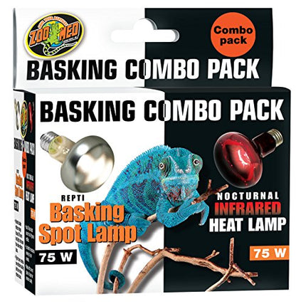 Zoo Med Basking Combo Pack 75 Watt Daylight and Infrared Heat Lamp