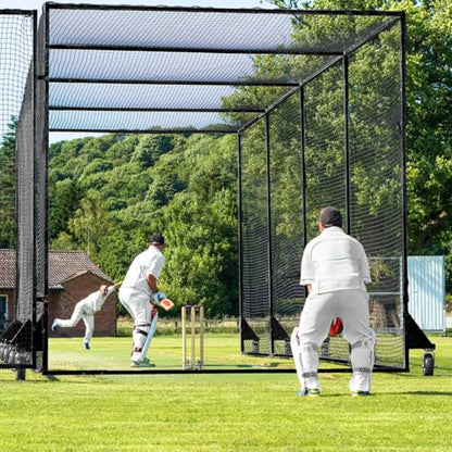 FORTRESS 360° Mobile Cricket Cage [Test Grade] | Pop Up Goals for Cricket | Cricket Set | Cricket Box Netting Cage System | Cricket Net Batting Cage | Sports Equipment - size: 33ft, style: Without Padding