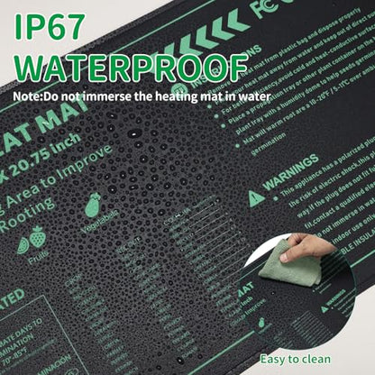 Seedling Heat Mat with Temperature Control Durable Waterproof Plant Heating Pad 10"x 20.75" for Germination, Indoor Gardening, Greenhouse - size: 1 Controller
