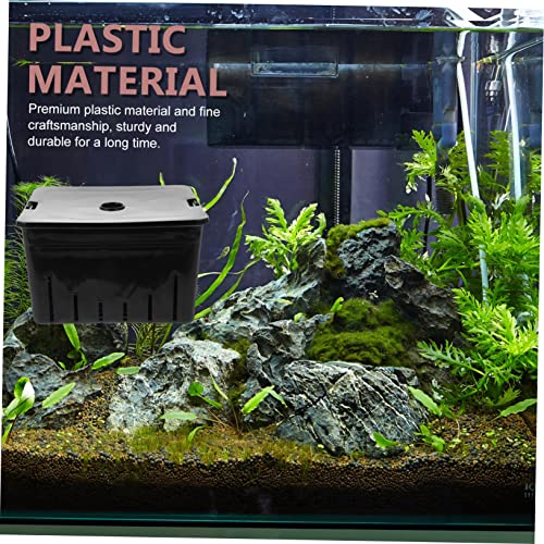 SUPVOX 1 Set Multi Function Tortoise Isolation Box Wear Resistant Incubation Container with Suction Cups for Aquarium Reptile Tanks Easy to Clean and Install Cover Included