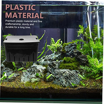 SUPVOX 1 Set Multi Function Tortoise Isolation Box Wear Resistant Incubation Container with Suction Cups for Aquarium Reptile Tanks Easy to Clean and Install Cover Included