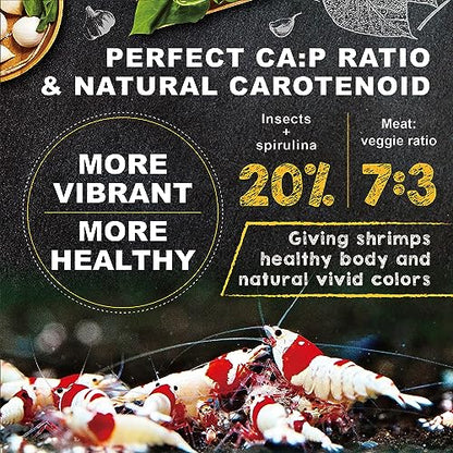 Ultra Fresh Shrimp Food, High Protein, Rich in Vitamins for Crystal, Caridina and Small Tropical Shrimp 2.04oz - size: 2.04 Ounce (Pack of 1)