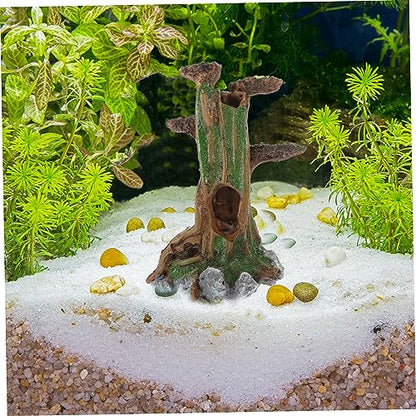 3pcs Simulated Moss Tree Aquarium Stand Leaf Aquarium Stump for Pump for Inflatable Water Home Tank Trunk Aquarium Terrarium Accessories Decor Coral Plant Trun