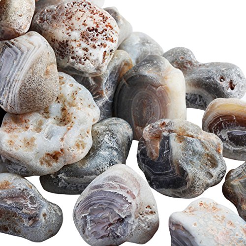 SUNYIK 1LB Natural Raw Striped Agate Stones Rock for Tumbling Cabbing | Irregular Healing Crystal Rock Stones for Aquarium, Terrarium Fish Tank, Fountain Rocks, Jewelry Making, Rock Collections - color: Striped Agate(0.8"-1.5")