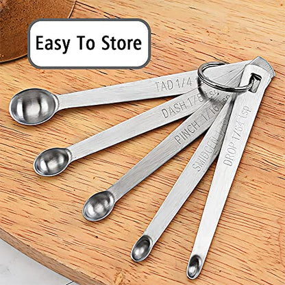 1PCS 1/5tsp(1ml) Mini Measuring Spoon, Small Teaspoon for Tiny Amounts | High Precision, Food-Grade, ‌Rust-Free, Dishwasher-Safe, Easy-Read Markings, Multi-Purpose, Sturdy & Durable - size: 1/5tsp|1ml