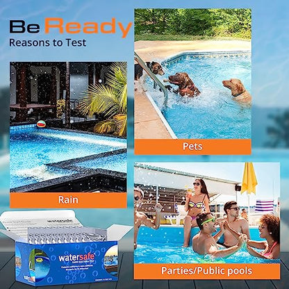 Pool and Spa Rapid Bacteria Test by Watersafe, Test Strips to Detect Down to 1 Bacteria/μL in 15 Minutes, Including E. coli and Salmonella, Single Test
