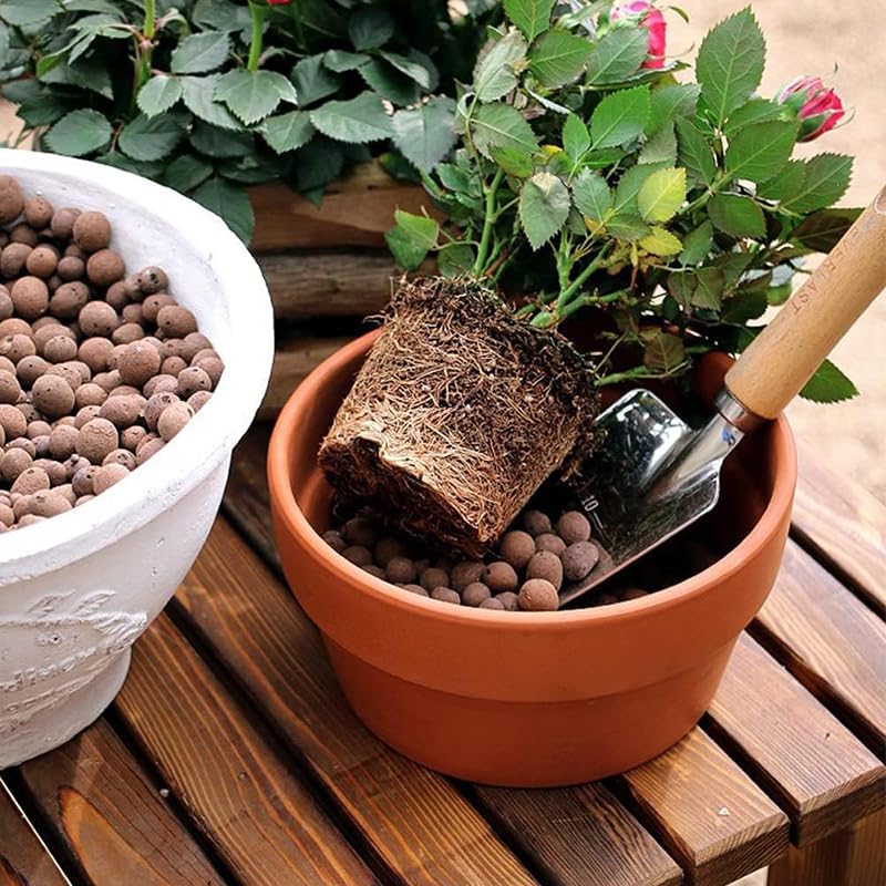 1lb Leca Clay Pebbles for Plant Clay Balls 100% Natural Hydroton Leca Balls for Indoor Plant Planting Gardening Drainage Decoration (5-10mm, 10-15mm, 15-30mm) (10-15mm - 1lb)