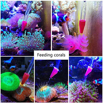 Aquarium Choice Coral Feeder Long Syringe Tube Liquid Fertilizer Feeder SPS HPS Marine Reef Coral Feeder Tool Fish Excreta Cleaner (3 Units 46.48CM/18.31 Inch) - size: 3 units 46.51CM/18.31 Inch