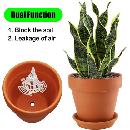 10Pack Cone Flower Pot Hole Mesh Pad, Upgraded Planter Bottom Grid Mat Mesh Hole Screens for Keeping Soil from Flowing- Breathable Gasket-Drainage Netting for Bonsai,2 Sizes (Medium) - size: Medium