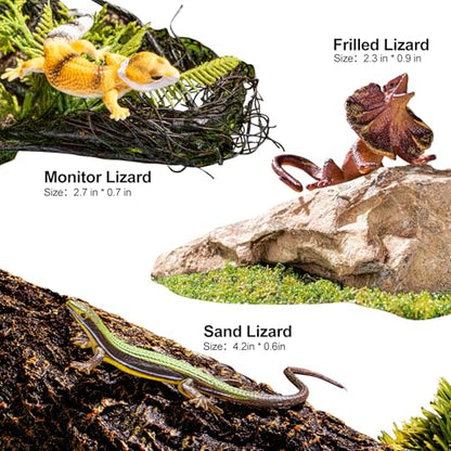 14PCS Reptile Animal Figurines Toys Desert Amphibians Sand Toys for Kids 3+ | with Axolotl,Lizard,Snake,Spider,Komodo Dragon,Alligator,Rainforest Cold Blooded Plastic Animals Figures Party Favors - style: 14PCS Reptile Animals-1