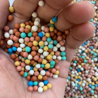 2 lb Clay Pebbles Clay Balls for Plants 3mm-5mm Mini Hydroponics Ceramic Ball Horticultural Grade Succulent Soil,for Plant Pots Vase Fillers Hydroponic Growing (Colourful)
