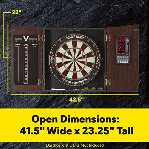 Deluxe Dartboard Cabinet with Integrated Pro Score and Cricket Scoreboard - style: Cabinet Only