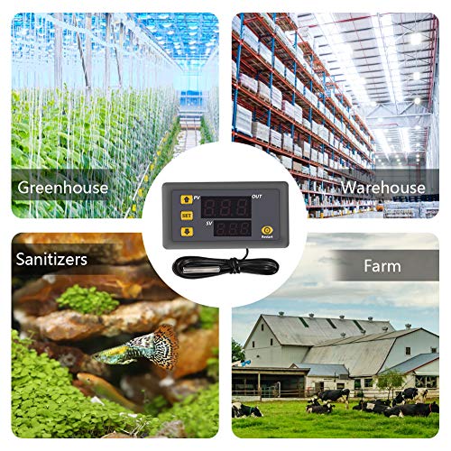 Digital Temperature Controller, W3230 AC110-220V LED Digital Temperature Controller Thermostat Switch Sensor Meter(220V) - color: AC110-220V