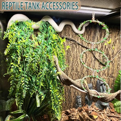 Snake Climbing Rings for Ball Python- Enclosure Accessories – Reptile Habitat Decor, Climbing Branches & Bedding for Ball Python, for Corn Snake Enhancement Ring Toys