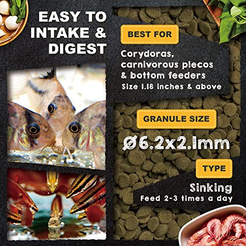 Ultra Fresh Bottom Feeder Fish Food, Sword Prawns, Natural Protein, Balanced Diet, for Catfish, Corydoras, Loaches, Tropical Shrimp Pie 2.05 Ounces - size: 2.05 Ounce (Pack of 1)