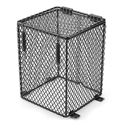 TOPINCN Reptile Heater Guard Anti Scald Heating Bulb Lamp Enclosure Cage Protector Heat Light Mesh Cover Lampshade for Day Night Lights Ceramic Light Bulb (Cubiod) - color: Cubiod