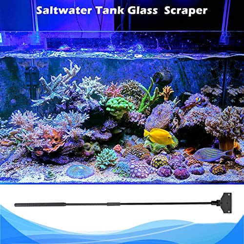 Pronetcus Aquarium Algae Scraper,Aquarium Glass Cleaner,Fish Tank Cleaner, Aquarium Scraper with 10 Blades,26 Inch. - size: 26 Inch