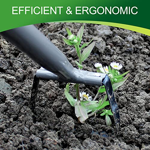 Walensee Stirrup Hoe,Garden Hand Scuffle Hoe for Weeding and Soil Loosening | 14-Inch Hollow Trapezoid Loop With Sharp Metal Edge, Functions As A Hand Rake For Weeding, Soil Cultivation And Garden Beds.