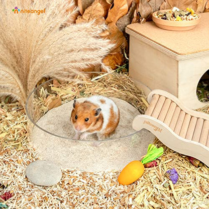 Niteangel Hamster Desert Bath Sand | No-Dust Bath or Potty Litter for Hamsters, Chinchillas, Gerbils, Mice, Degus and Other Small Pets (Desert Sand & Zeolite Particles, 2.5LB/40oz) | Helps Odor Control & Remove Excess Grease - Potty Litter Sand for Hamste