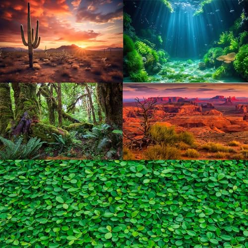 Aquarium Background Diverse Collection of Aquatic Plants Seagrasses Terrarium Background Redwood Root Moss Tropical Style Underwater Plants Fish Tank Background Under The Sea Aquarium Backdrop 24x12in - color: Grass Dark Green, size: 24(W)x12(H)inches/ 60