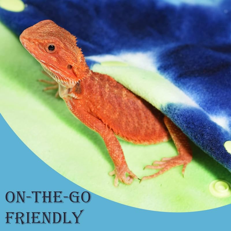 Small Animal Sling Carrier,Small Animal Bag for Bearded Dragons Lizards and Reptile with Adjustable Strap Tow Rope 3 Sizes Pack + Small Animal Sling Carrier（Teal） - color: Teal