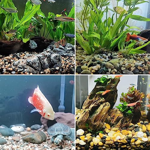 5LB Aquarium Gravel, 1/4" Pea Gravel for Fish Tank, Small River Rocks for Garden Decoration, Landscaping, Vase Filling, Flower Pot Paving(4-8MM) - size: 5LB, style: 4-8MM