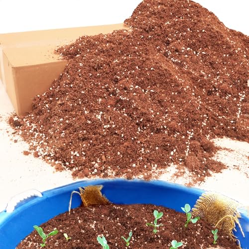 18QT Potting Soil Mix for Indoor Plants - Contains Perlite, Peat Moss, Coco Coir & Rice Charcoal, Natural & Organic Material with Well-Draining, Light & Aerated Texture for Healthy Roots & Fast Growth - color: Potting Soil, size: 18QT
