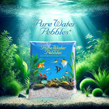 Pure Water Pebbles Carolina Aquarium Gravel - 2 lbs - Non-Toxic, Colorfast, Vibrant Substrate for Aquariums, Terrariums, Ponds & Crafts