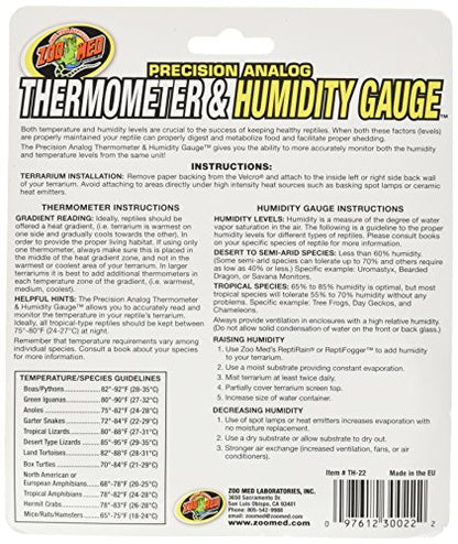 Zoo Med Dual Thermometer and Humidity Gauge