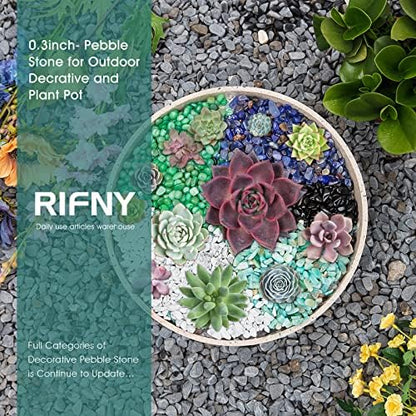 RIFNY Decorative Polished Rocks, 0.3" Gravel Rocks Crushed Crystal for Plant Flower Pots Succulents Cactus Bamboo Plant Vase Filler Aquarium Fish Tank Decorations and DIY Craft (1.5 LB, Green) | for Plant Flower Pots Succulents Cactus Plant Vase Filler Aq