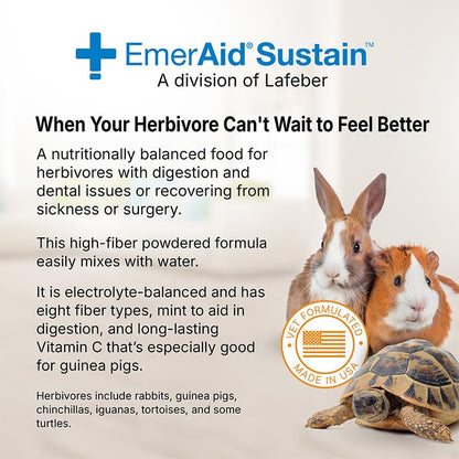 Sustain Herbivore (400 g, Mint) | Nutritionally complete recovery food for herbivorous small pets and reptiles - size: 400 g