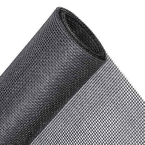 Xiaokeis 5pcs Flower Pot Hole Mesh Pad, 7.87 x 11.81inch Bonsai Mesh Drainage Screens Plant Pot Drainage Meshs Plant Screen Meshs, DIY Drainages Netting Pots Bottom Grid Mat(Color:Black)